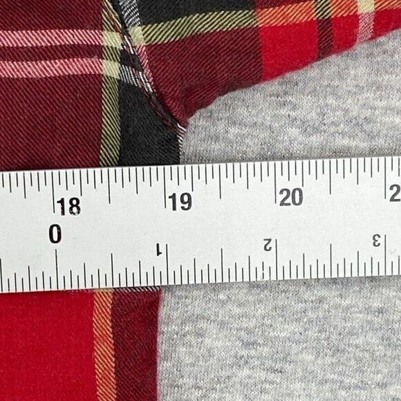 Chandler Hill Blouse Womens Small Red Plaid Long Sleeve Button Up Collar Pocket - Picture 8 of 12